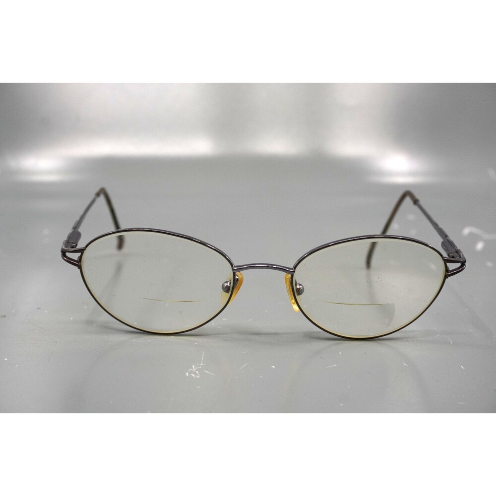 Vintage ADENSCO Joyce 0P6J 52-19-135 Silver Bronze Metal Oval Eyeglass Frames